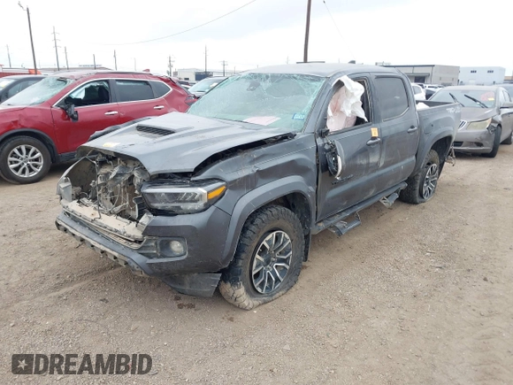 2023 Toyota Tacoma 4WD SR with VIN 3TMCZ5AN6PM554838, listed as a IAAI auction lot 41215603 with 1 mi miles. Bid and sale history available at carsss.com. Image 2.