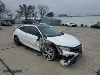 2018 Honda Civic Si Coupe with VIN 2HGFC3A5XJH750307, listed as a Copart auction lot 86584734 with 195,248 mi miles and Salvage Title. Bid and sale history available at carsss.com. Image 4.