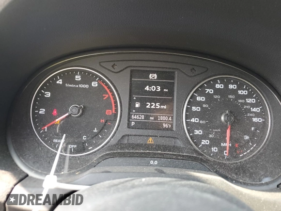 2017 Audi A3 Sedan Premium with VIN WAUB8GFF0H1020712, listed as a Copart auction lot 56914544 with 64,628 mi miles. Bid and sale history available at carsss.com. Image 9.