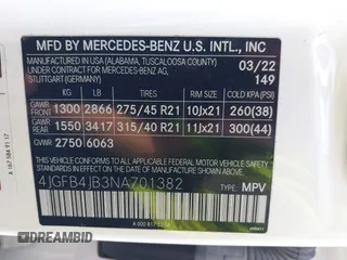 2022 Mercedes-Benz GLE 350 with VIN 4JGFB4JB3NA701382, listed as a IAAI auction lot 42355749 with 36,982 mi miles and . Bid and sale history available at DreamBid. Image 9.