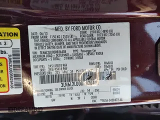 2013 Lincoln MKZ Hybrid с VIN 3LN6L2LU0DR826408, выставлен на аукционе IAAI как лот 42721880 с пробегом 169 275 миль миль и . История ставок и продаж доступна на DreamBid. Изображение 9.