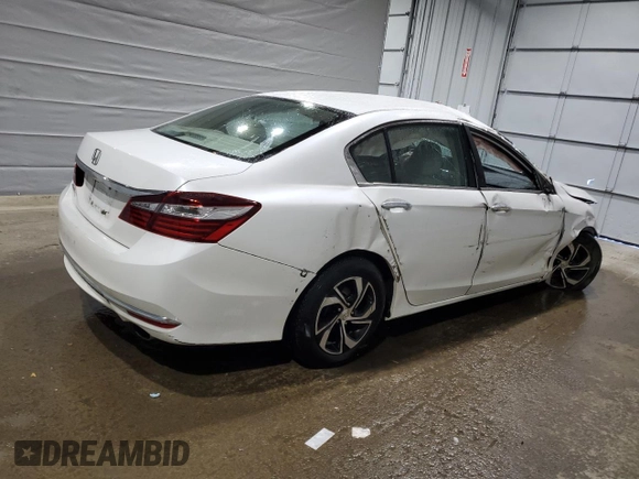 2016 Honda Accord Sedan LX with VIN 1HGCR2F31GA207017, listed as a Copart auction lot 46866595 with 225,260 mi miles and Salvage Title. Bid and sale history available at carsss.com. Image 3.