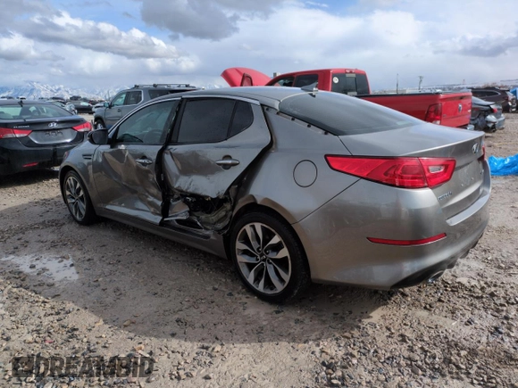 2015 Kia Optima SX with VIN 5XXGR4A78FG385600, listed as a Copart auction lot 49179985 with 120,789 mi miles and Salvage Title. Bid and sale history available at carsss.com. Image 2.