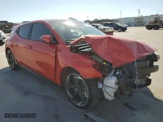2020 Hyundai Veloster Turbo with VIN KMHTH6AB4LU030250, listed as a Copart auction lot 74720414 with 64,548 mi miles and Salvage Title. Bid and sale history available at carsss.com. Image 4.