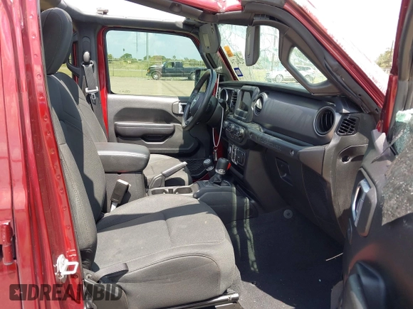 2021 Jeep Wrangler Unlimited Sport S with VIN 1C4HJXDN0MW815350, listed as a IAAI auction lot 42416714 with 68,869 mi miles and . Bid and sale history available at DreamBid. Image 5.