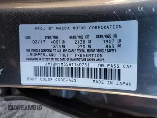2017 Mazda 3 Grand Touring with VIN JM1BN1M35H1140751, listed as a Copart auction lot 80902854 with 61,384 mi miles and Salvage Title. Bid and sale history available at DreamBid. Image 13.