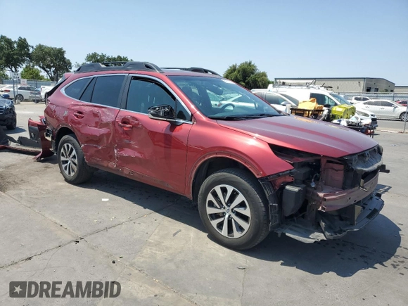 2021 Subaru Outback Premium with VIN 4S4BTAFC0M3194763, listed as a Copart auction lot 59713325 with 38,771 mi miles and Salvage title. Bid and sale history available at DreamBid. Image 4.