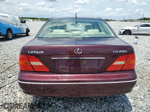 2001 Lexus LS 430 z VIN JTHBN30F410026620, wystawiony jako Copart lot #56330185 z przebiegiem 98 650 mil mil oraz Szkoda całkowita • Salvage title. Historia ofert i sprzedaży dostępna na DreamBid. Obrazek 6.