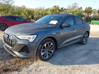 2021 Audi e-tron Sportback S line Premium Plus with VIN WA12AAGE1MB028858, listed as a IAAI auction lot 41517141 with 69,413 mi miles. Bid and sale history available at carsss.com. Image 21.