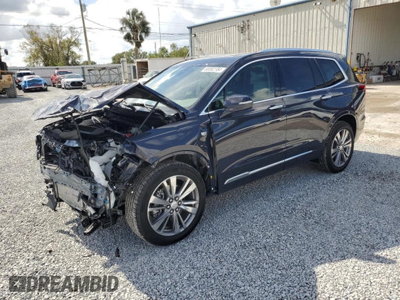 2024 Cadillac XT6 FWD Premium Luxury with VIN 1GYKPCRS5RZ732850, listed as a Copart auction lot 80002184 with 3,518 mi miles and Salvage Title. Bid and sale history available at carsss.com. Image 1.