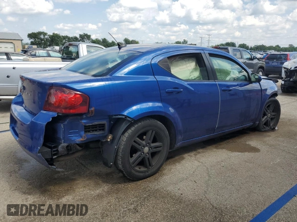 2012 Dodge Avenger SXT with VIN 1C3CDZCB5CN177710, listed as a Copart auction lot 60703945 with 184,031 mi miles and Salvage title. Bid and sale history available at DreamBid. Image 3.