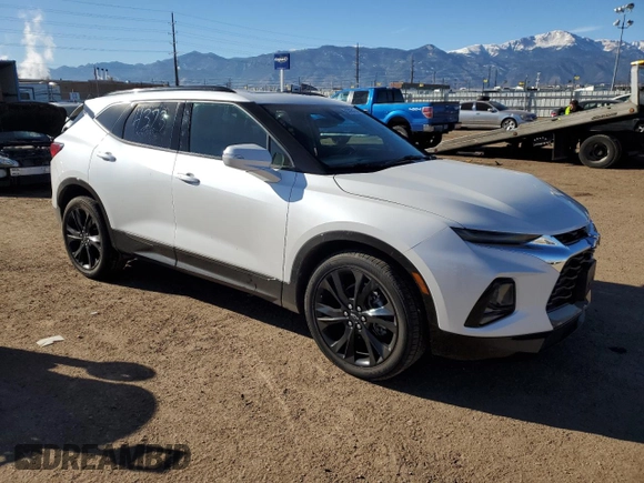 2021 Chevrolet Blazer RS with VIN 3GNKBKRS1MS527201, listed as a Copart auction lot 83825174 with 40,077 mi miles and Salvage title. Bid and sale history available at DreamBid. Image 4.