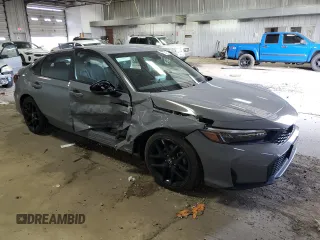 2025 Honda Civic Sport with VIN 2HGFE2F57SH505527, listed as a Copart auction lot 54963955 with 11,408 mi miles and Salvage title. Bid and sale history available at DreamBid. Image 4.