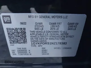 2022 Cadillac XT6 Premium Luxury with VIN 1GYKPDRS1NZ178383, listed as a IAAI auction lot 41730748 with 16,290 mi miles. Bid and sale history available at carsss.com. Image 9.