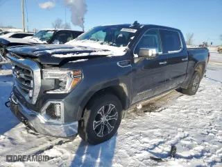 2022 GMC Sierra 1500 SLT with VIN 1GTU9DED3NZ142162, listed as a Copart auction lot 88558535 with 0 mi miles and Salvage Title. Bid and sale history available at carsss.com. Image 1.