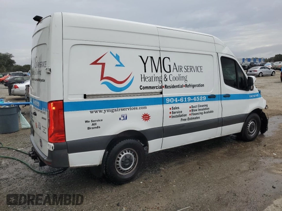 2021 Mercedes-Benz Sprinter Cargo with VIN W1Y4EBHY6MT061393, listed as a Copart auction lot 44793745 with 94,356 mi miles and Non Repairable. Bid and sale history available at carsss.com. Image 3.