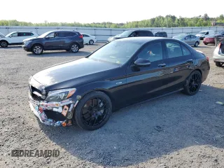 2018 Mercedes-Benz C 43 AMG with VIN 55SWF6EB9JU267340, listed as a Copart auction lot 55448435 with 80,303 mi miles and Clean Title. Bid and sale history available at carsss.com. Image 1.