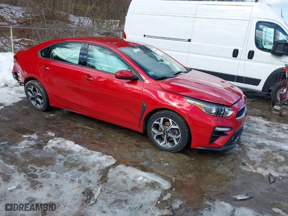2019 Kia Forte LXS with VIN 3KPF24AD7KE124502, listed as a IAAI auction lot 41606773 with 92,061 mi miles. Bid and sale history available at carsss.com. Image 1.
