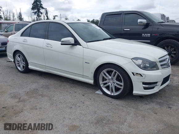 2012 Mercedes-Benz C 250 Sport with VIN WDDGF4HB9CR193961, listed as a IAAI auction lot 42788998 with 111,442 mi miles and . Bid and sale history available at DreamBid. Image 1.