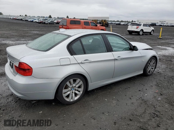2006 BMW 3 Series 325i with VIN WBAVB135X6KX50190, listed as a Copart auction lot 48983335 with 134,295 mi miles and Salvage Title. Bid and sale history available at carsss.com. Image 3.