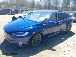 2017 Tesla Model X 90D with VIN 5YJXCBE26HF079022, listed as a IAAI auction lot 41847954 with 74,940 mi miles. Bid and sale history available at carsss.com. Image 20.