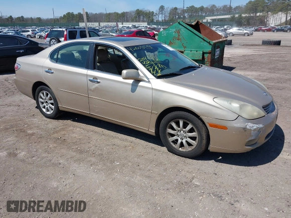 2004 Lexus ES 350 with VIN JTHBA30G345031061, listed as a IAAI auction lot 42003939 with 204,422 mi miles and . Bid and sale history available at DreamBid. Image 1.