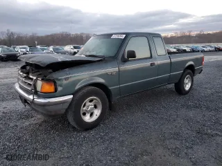 1997 Ford Ranger XL with VIN 1FTCR14A2VPA73865, listed as a Copart auction lot 87299264 with 201,191 mi miles and Salvage Title. Bid and sale history available at carsss.com. Image 1.