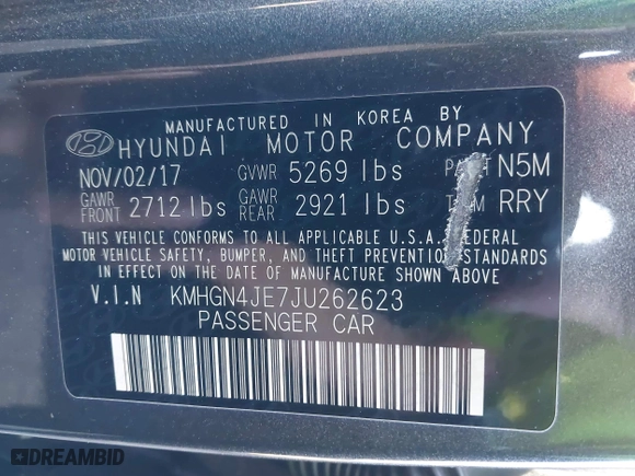 2018 Genesis G80 3.8L with VIN KMHGN4JE7JU262623, listed as a IAAI auction lot 41230215 with 94,006 mi miles. Bid and sale history available at carsss.com. Image 9.