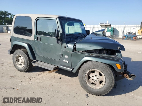 2003 Jeep Wrangler Sahara with VIN 1J4FA59S93P376775, listed as a Copart auction lot 53979415 with 93,995 mi miles and Salvage title. Bid and sale history available at DreamBid. Image 4.