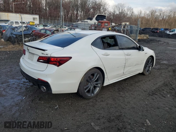 2020 Acura TLX w/A-Spec Pkg with VIN 19UUB1F62LA012955, listed as a Copart auction lot 49306725 with 54,003 mi miles and Salvage title. Bid and sale history available at DreamBid. Image 3.