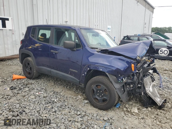 2017 Jeep Renegade Sport with VIN ZACCJBAB3HPF51079, listed as a Copart auction lot 63201625 with Not provided miles and Salvage title. Bid and sale history available at DreamBid. Image 4.