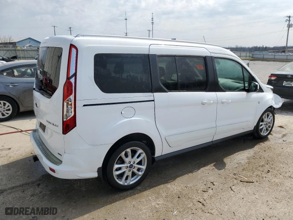 2015 Ford Transit Connect Wagon Titanium with VIN NM0GE9G77F1223725, listed as a Copart auction lot 48683865 with 0 mi miles and Salvage Title. Bid and sale history available at carsss.com. Image 3.