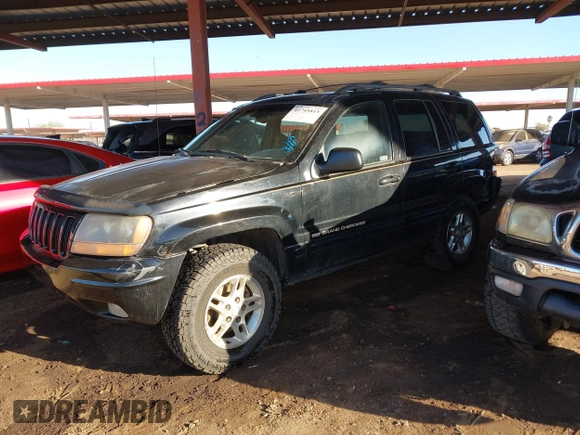 1999 Jeep Grand Cherokee Limited with VIN 1J4GW68N6XC675399, listed as a IAAI auction lot 41745815 with 217,800 mi miles. Bid and sale history available at carsss.com. Image 17.