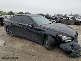 2020 Infiniti Q50 3.0t LUXE with VIN JN1EV7AR8LM254522, listed as a Copart auction lot 88525325 with 43,399 mi miles and Salvage Title. Bid and sale history available at carsss.com. Image 4.