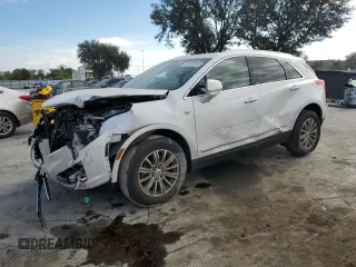 2018 Cadillac XT5 Luxury FWD with VIN 1GYKNCRS8JZ182473, listed as a Copart auction lot 50053345 with 76,595 mi miles and Salvage Title. Bid and sale history available at carsss.com. Image 1.