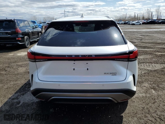 2023 Lexus RX 350 with VIN 2T2BAMCA6PC009752, listed as a Copart auction lot 75423764 with 27,726 mi miles and Salvage title. Bid and sale history available at DreamBid. Image 6.