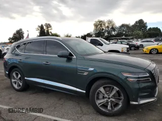 2023 Genesis GV80 with VIN KMUHCESC5PU137756, listed as a Copart auction lot 81332203 with 2,984 mi miles and Salvage title. Bid and sale history available at DreamBid. Image 4.