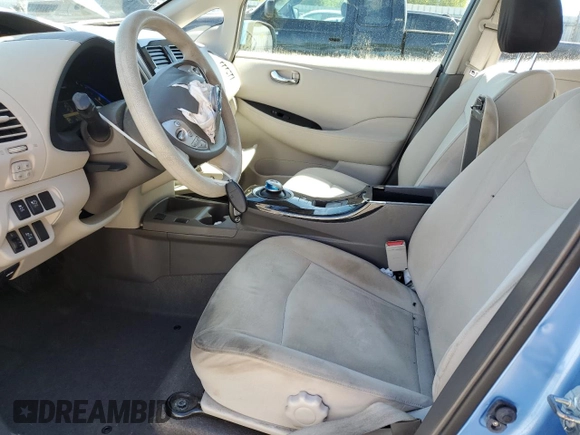 2011 Nissan LEAF SL-e with VIN JN1AZ0CPXBT009490, listed as a Copart auction lot 55846965 with 52,319 mi miles and Salvage Title. Bid and sale history available at DreamBid. Image 7.