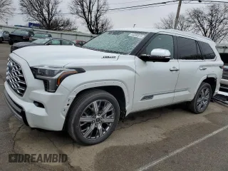 2023 Toyota Sequoia SR5 with VIN 7SVAAABAXPX007350, listed as a Copart auction lot 44490015 with 23,827 mi miles and Salvage Title. Bid and sale history available at carsss.com. Image 1.