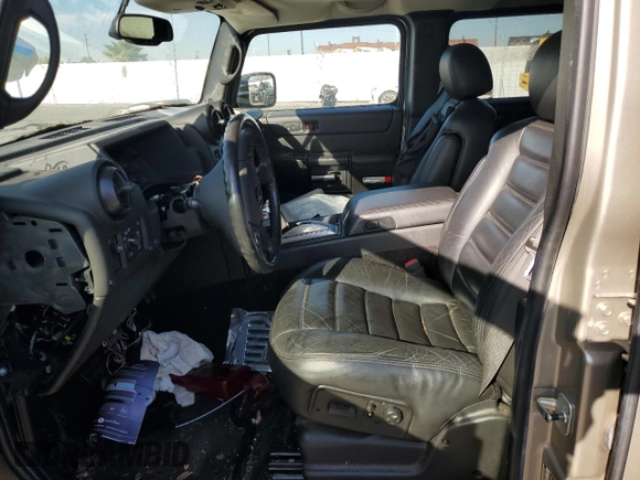 2006 Hummer H2 with VIN 5GRGN23U96H100245, listed as a Copart auction lot 85813544 with 0 mi miles and Salvage Title. Bid and sale history available at carsss.com. Image 7.