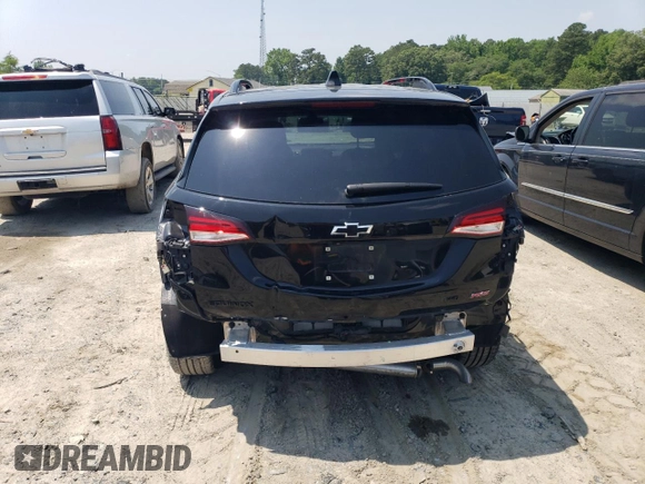 2023 Chevrolet Equinox RS with VIN 3GNAXWEGXPL177975, listed as a Copart auction lot 60112965 with 6,988 mi miles and Salvage title. Bid and sale history available at DreamBid. Image 6.