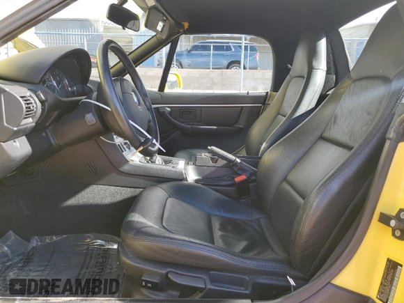 2000 BMW Z3 2.8 with VIN 4USCH3343YLF43629, listed as a Copart auction lot 88303095 with 44,020 mi miles and Salvage title. Bid and sale history available at DreamBid. Image 7.