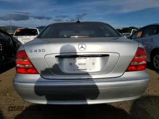 2002 Mercedes-Benz S-Class 4.3L with VIN WDBNG70J82A313571, listed as a Copart auction lot 48008415 with 159,719 mi miles and Salvage Title. Bid and sale history available at carsss.com. Image 6.