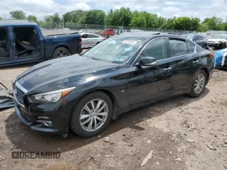 2015 Infiniti Q50 z VIN JN1BV7AR7FM421993, wystawiony jako Copart lot #60709065 z przebiegiem Nie podano mil oraz Szkoda całkowita • Salvage title. Historia ofert i sprzedaży dostępna na DreamBid. Obrazek 1.