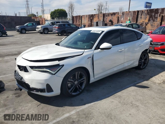 2024 Acura Integra w/A-Spec Package with VIN 19UDE4H37RA016116, listed as a Copart auction lot 48524505 with 8,603 mi miles and Salvage Title. Bid and sale history available at carsss.com. Image 1.