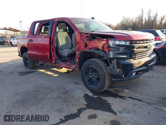 2021 Chevrolet Silverado 1500 LT Trail Boss with VIN 1GCPYFEL7MZ289974, listed as a IAAI auction lot 41415786 with 58,077 mi miles and . Bid and sale history available at DreamBid. Image 1.