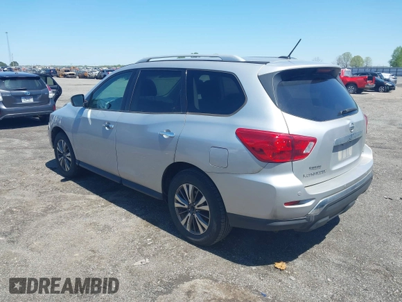 2018 Nissan Pathfinder SL with VIN 5N1DR2MN6JC605063, listed as a IAAI auction lot 41971664 with 99,505 mi miles. Bid and sale history available at carsss.com. Image 3.