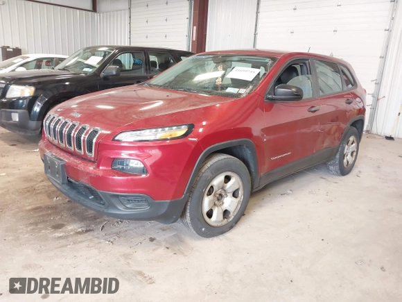 2015 Jeep Cherokee Sport with VIN 1C4PJMAB1FW708816, listed as a IAAI auction lot 41699755 with 182,507 mi miles. Bid and sale history available at carsss.com. Image 2.