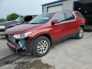 2019 Chevrolet Traverse LT Cloth z VIN 1GNEVGKW8KJ233307, wystawiony jako Copart lot #59176445 z przebiegiem 82 629 mil mil oraz Szkoda całkowita • Salvage title. Historia ofert i sprzedaży dostępna na DreamBid. Obrazek 1.