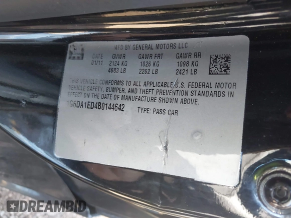 2011 Cadillac CTS с VIN 1G6DA1ED4B0144642, выставлен на аукционе IAAI как лот 41280458 с пробегом 136 445 миль миль и . История ставок и продаж доступна на DreamBid. Изображение 9.